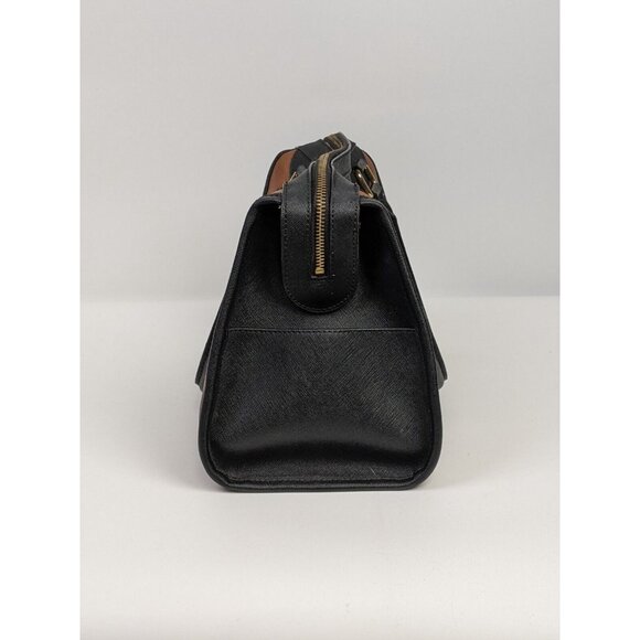 Calvin Klein Black & Tan Shoulder Bag Handbag Purse Satchel 12" - Picture 4 of 12